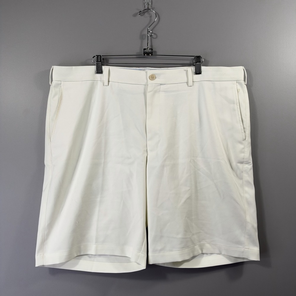 Peter Millar Shorts Mens 40 White Salem Chino Golf Stretch Wicking Easy Care